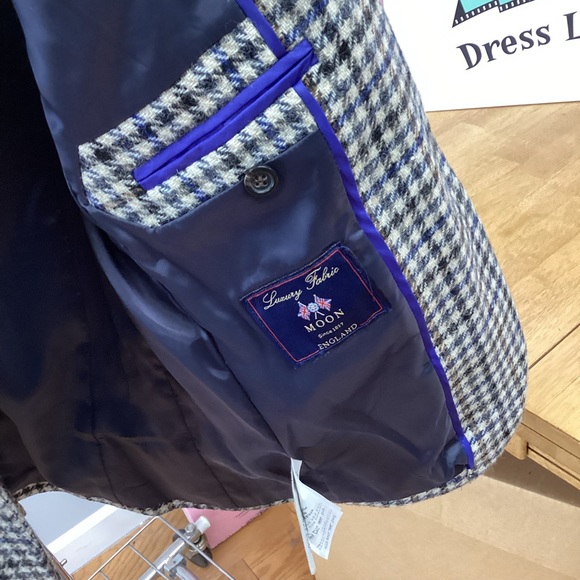 J. Crew Wool Houndstooth Blazer with Elbow Pads NWT - Picture 8 of 9